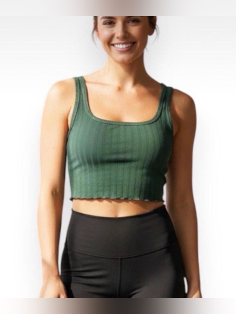 Aerie Offline Sage Ribbed Tank